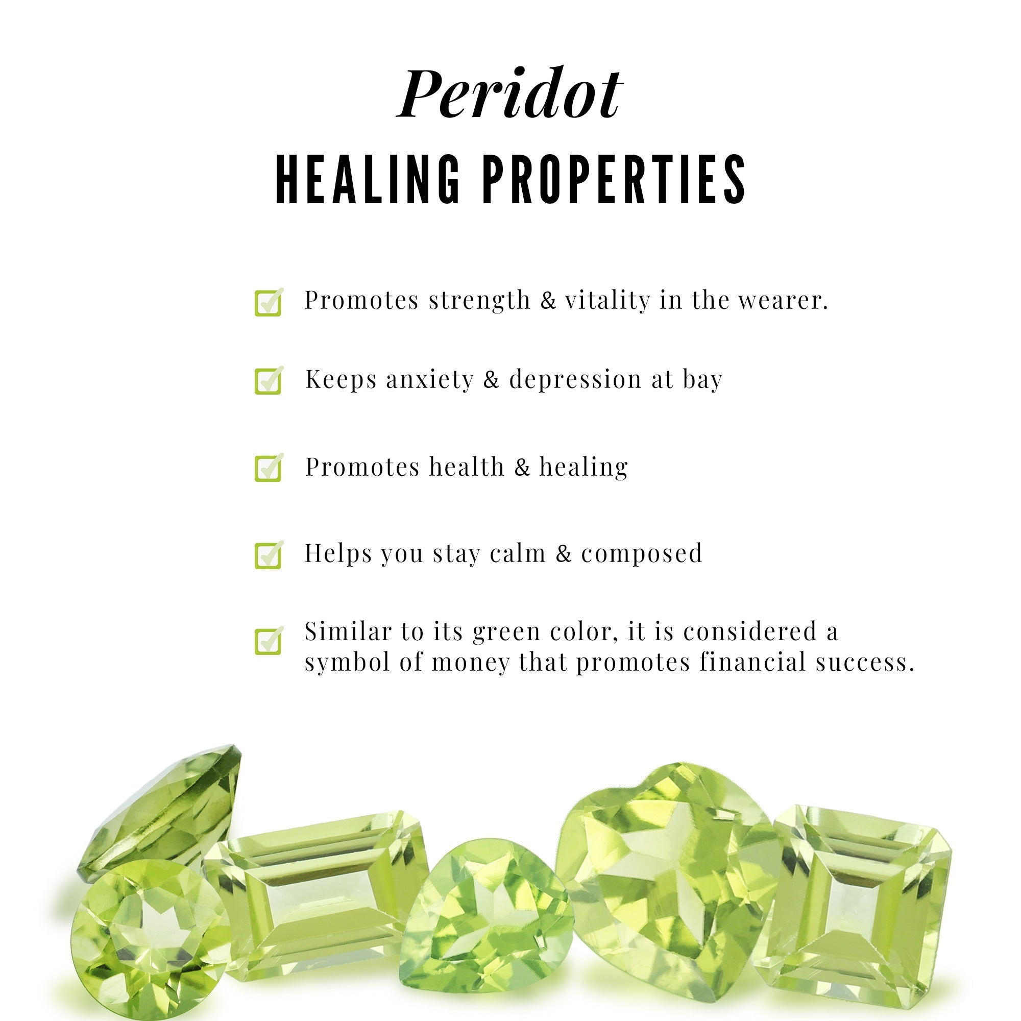 Natural 2 Carat Round Shape Peridot Solitaire Engagement Ring