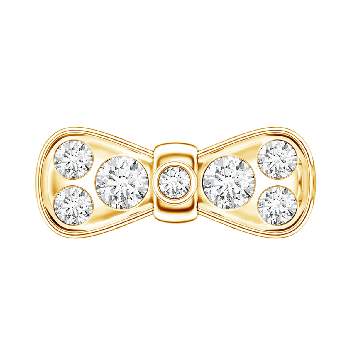 Moissanite Cute Bow Cartilage Earring with Certificate