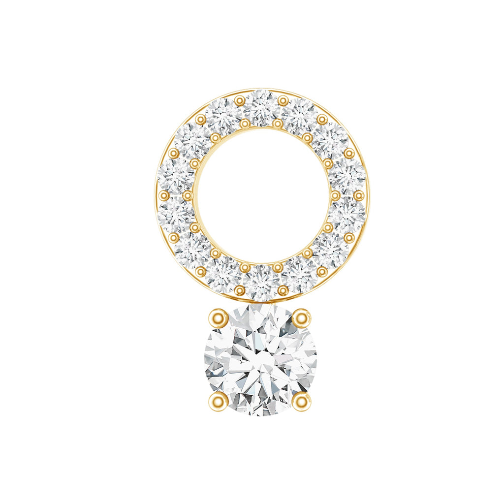 Certified Moissanite Open Circle Cartilage Earring for Women