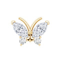 Natural Diamond Butterfly Earring for Helix Piercing