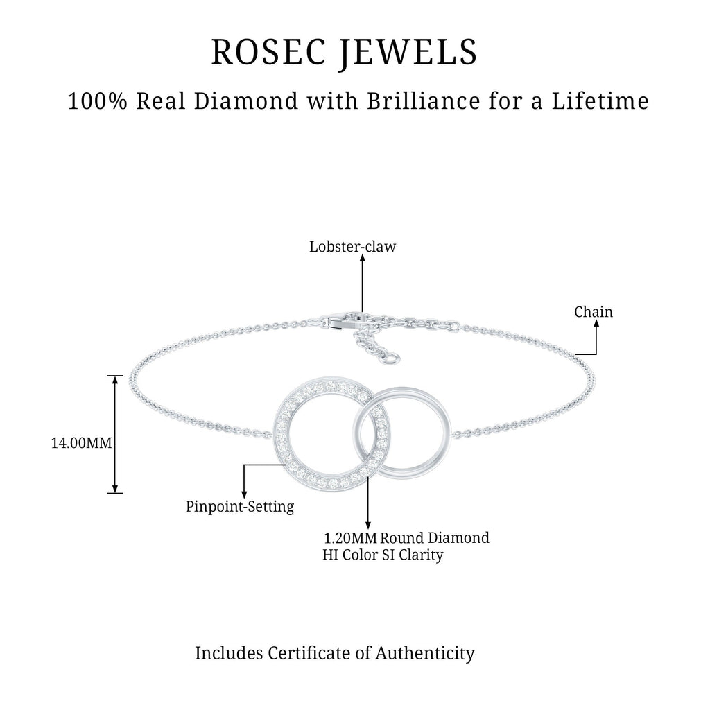 Diamond Eternity Chain Bracelet For Women