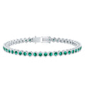 Certified Lab Grown Emerald Hexagon Tennis Bracelet for Women