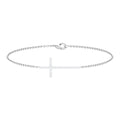 Certified Diamond Sideway Cross Bracelet