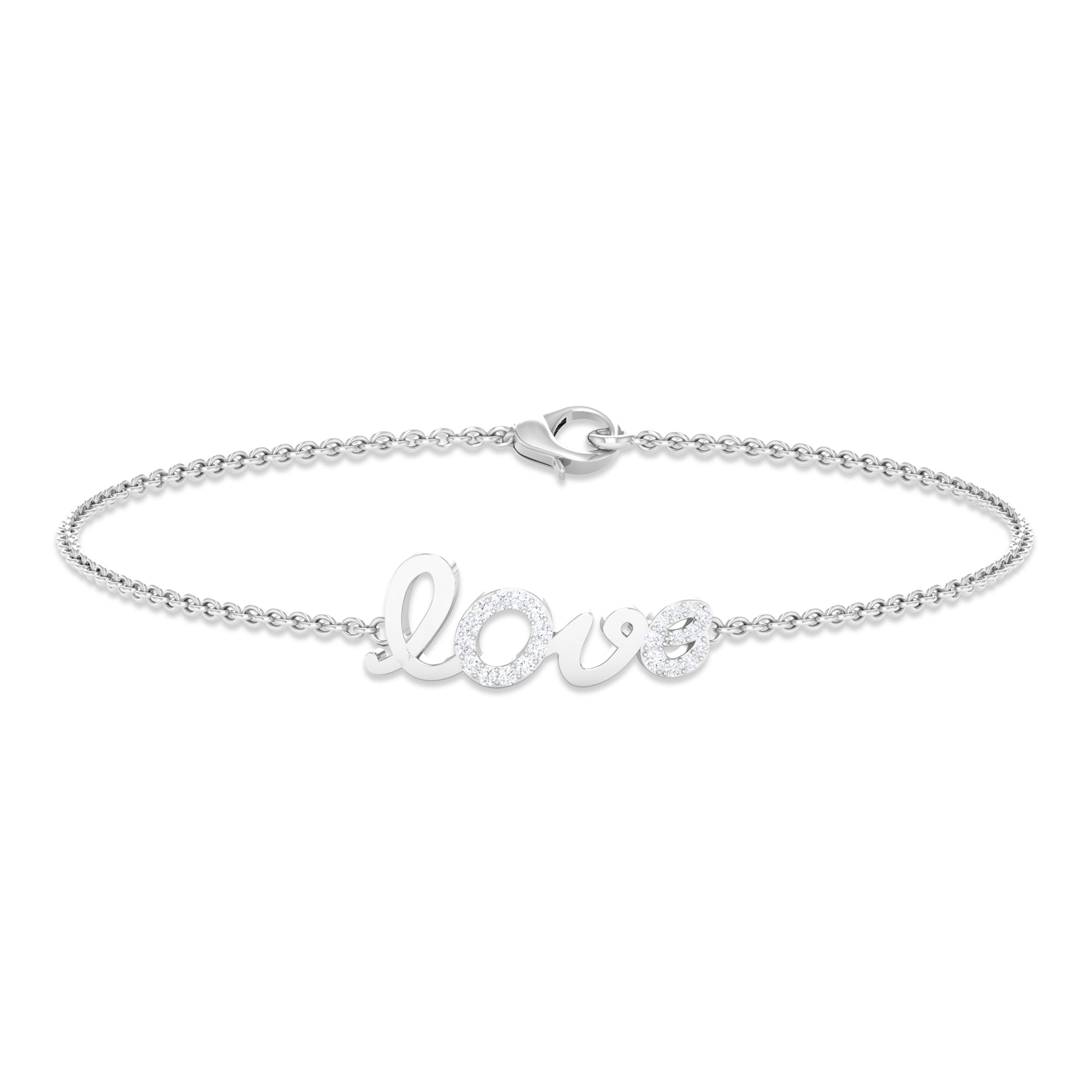 Certified Diamond Love Chain Bracelet