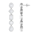 Certified Moissanite Dangle Earrings for Wedding