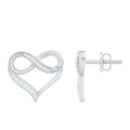 Moissanite Infinity and Heart Stud Earrings