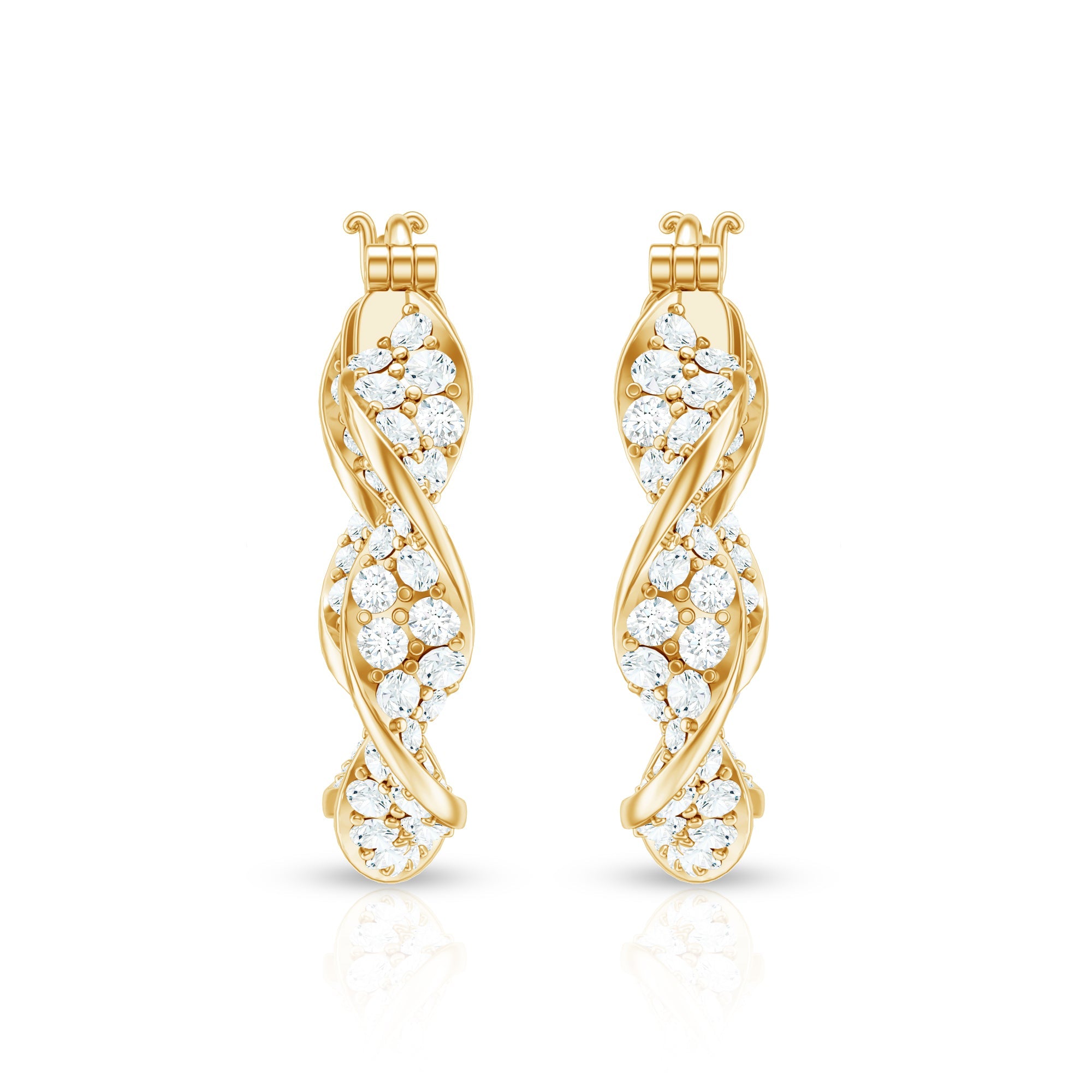Certified Moissanite Big Hoop Earrings for Her