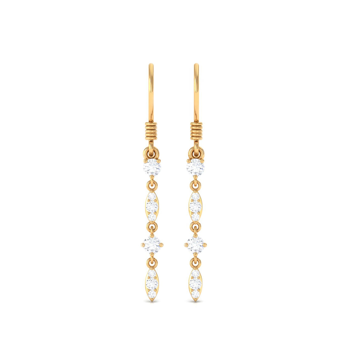 Natural Diamond Dangle Earrings for Women