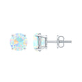 Real Ethiopian Opal Solitaire Stud Earrings