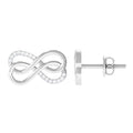 Diamond Twin Infinity Stud Earring