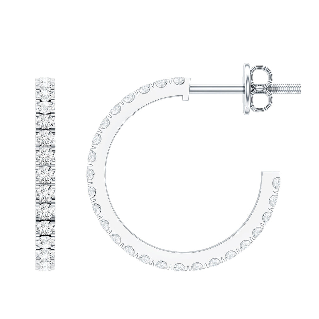 Certified Moissanite Hoop Earrings