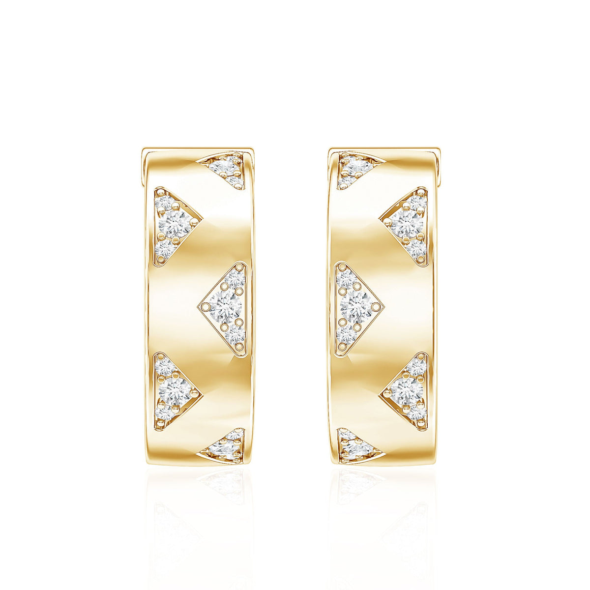 Certified Moissanite Hinged Hoop Earrings for Women