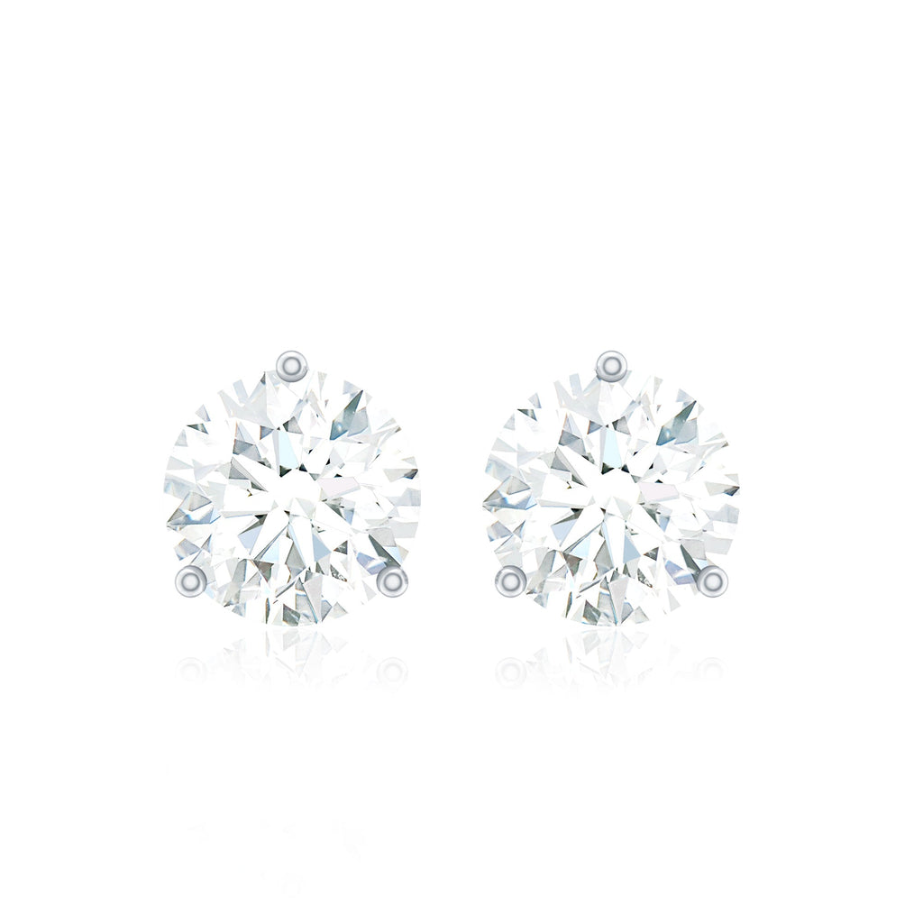 0.63 Carat Round Moissanite Stud Earrings