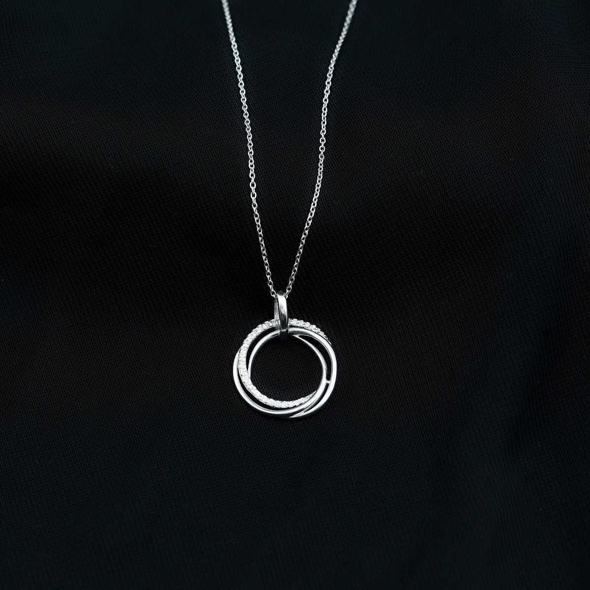 Certified Diamond Eternity Circle Necklace For Her