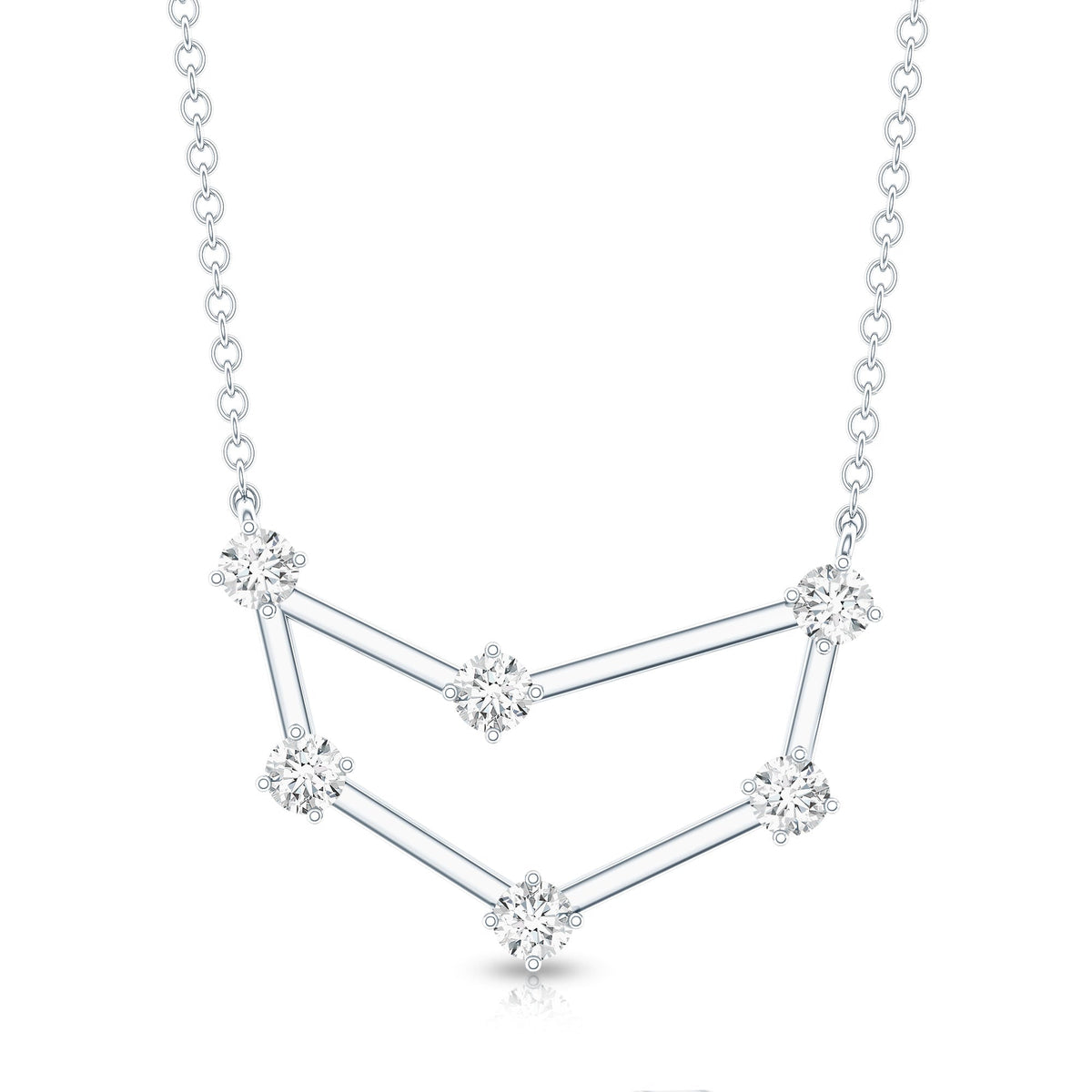 Certified Moissanite Capricorn Constellation Necklace