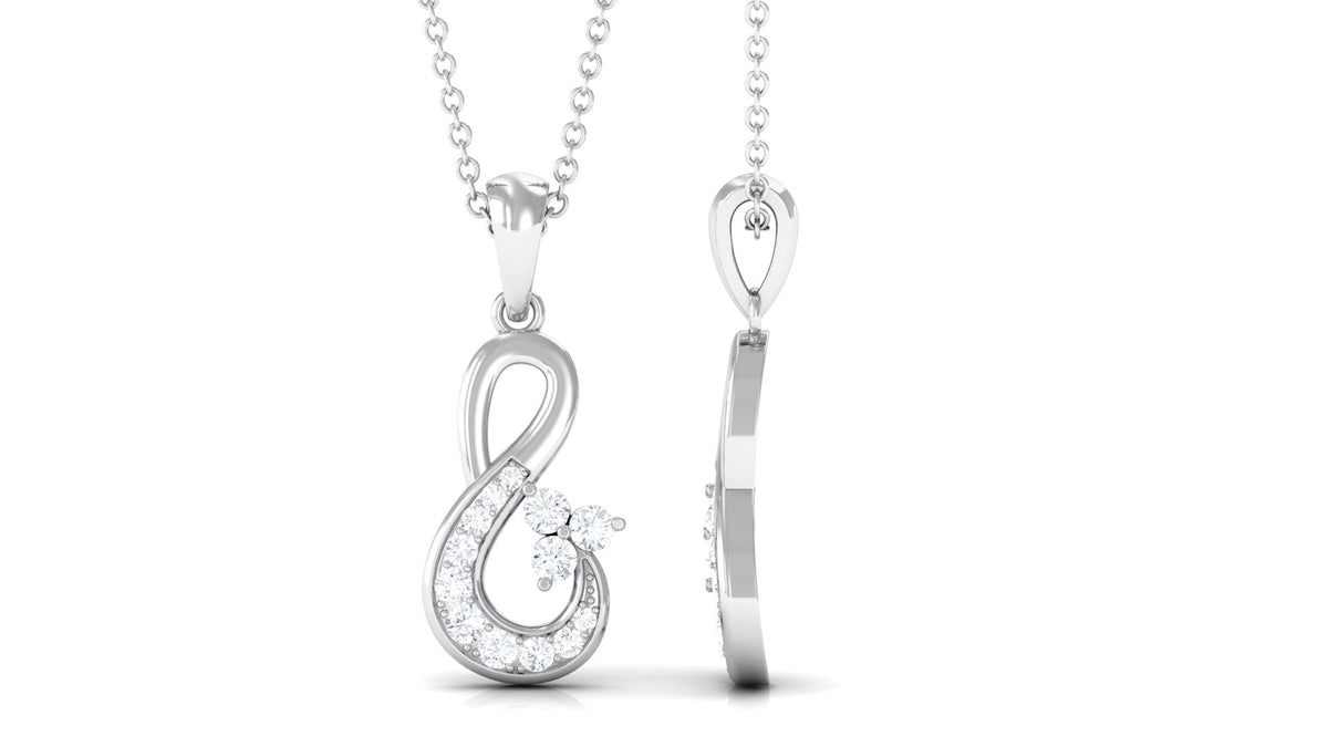 Certified Moissanite Infinity Pendant for Women