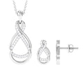 Certified Moissanite Infinity Pendant and Earrings Set