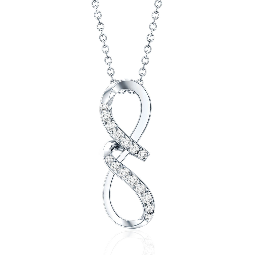 Certified Diamond Twisted Infinity Necklace
