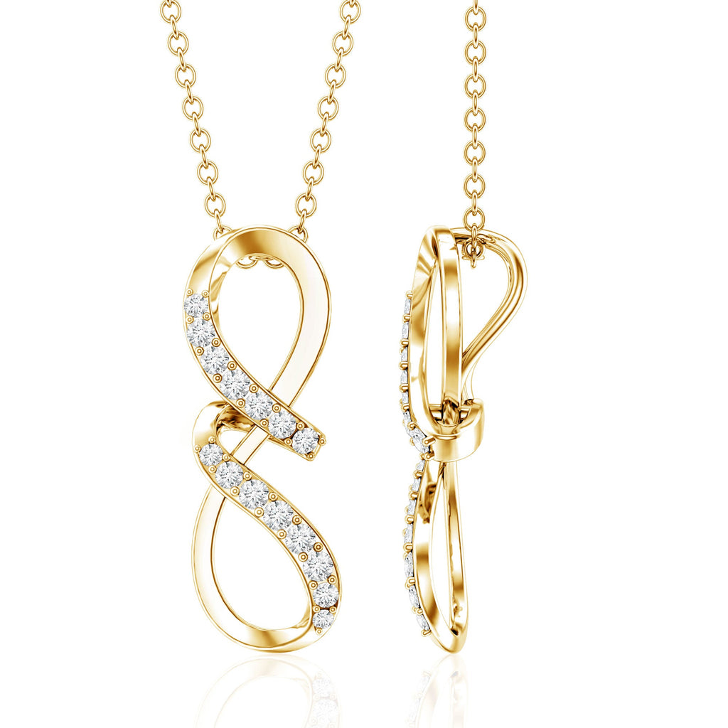 Certified Diamond Twisted Infinity Necklace