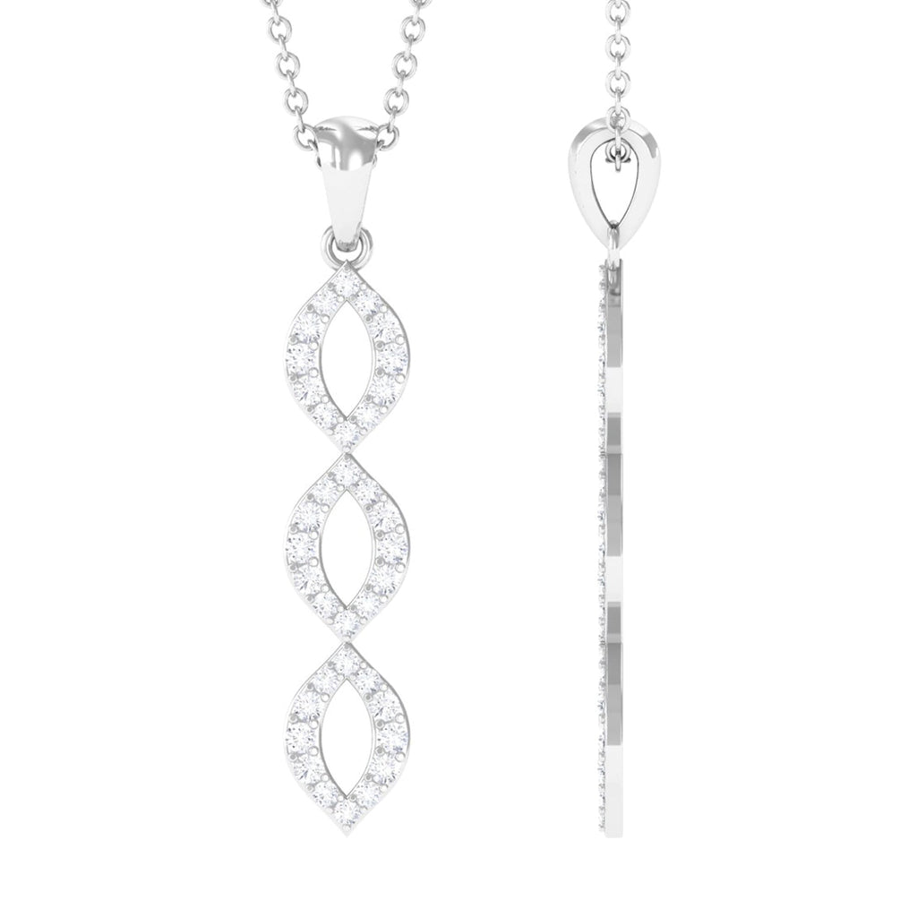 Round Moissanite Infinity Dangle Pendant