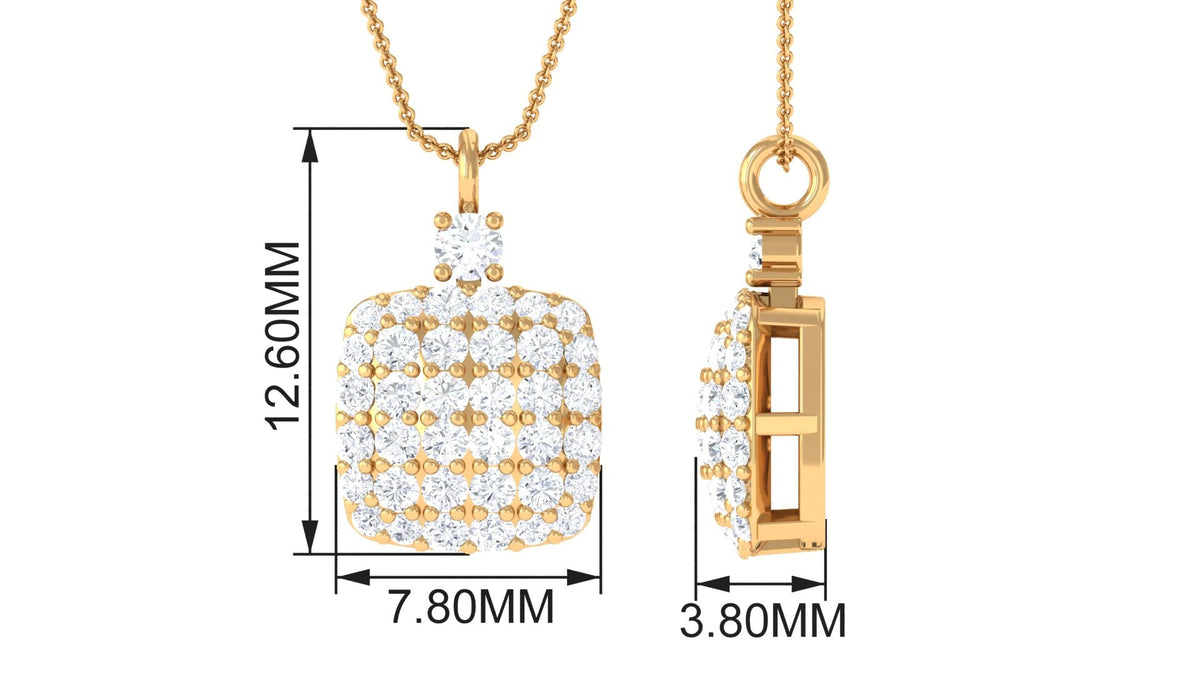 Certified Moissanite Bridal Pendant in Prong Setting