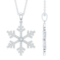 Certified Moissanite Frozen Snowflake Pendant Necklace
