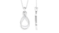 Minimal Moissanite Infinity Pendant in Pave Setting