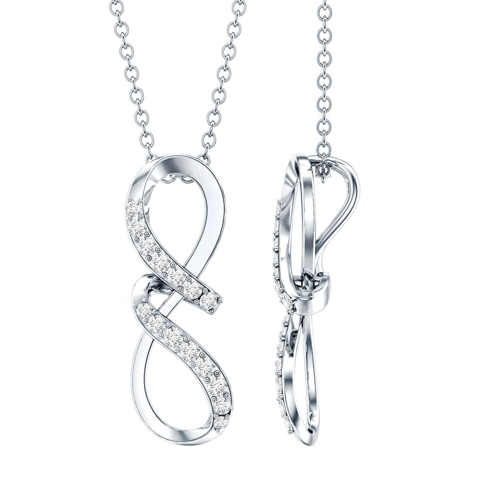 Certified Diamond Twisted Infinity Necklace
