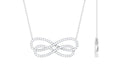 Certified Diamond Sideway Infinity Necklace