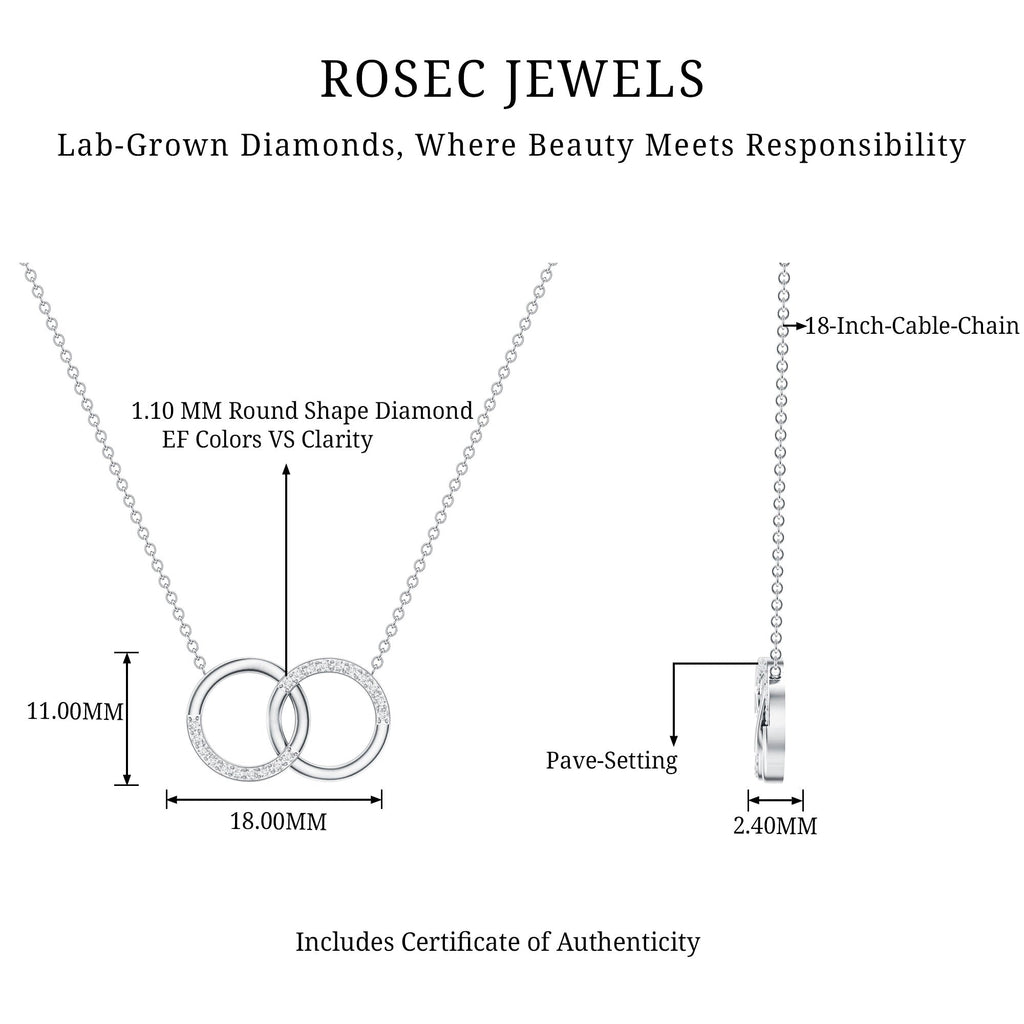 Certified Diamond Circle Pendant Necklace