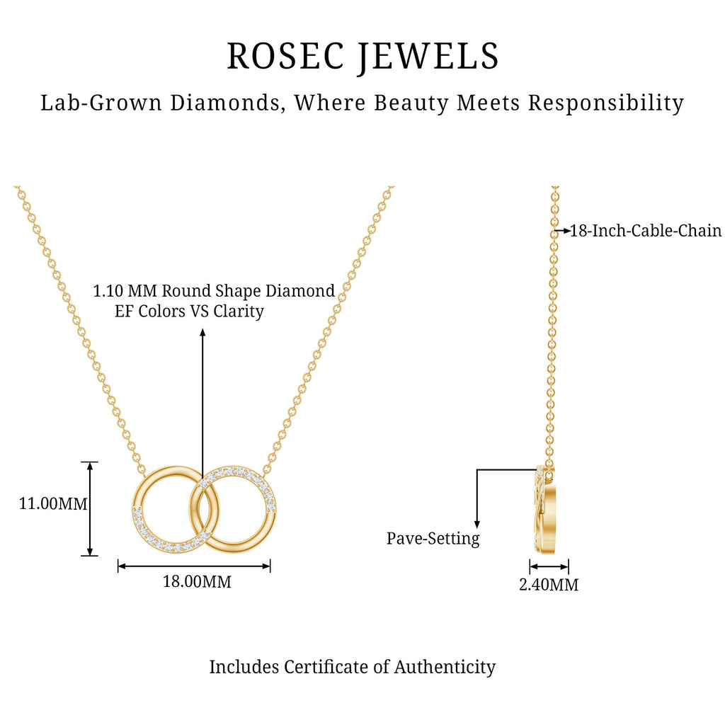 Certified Diamond Circle Pendant Necklace