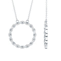 Diamond Twisted Eternity Necklace in Pave Setting