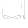 Diamond Sideway Infinity Pendant Necklace