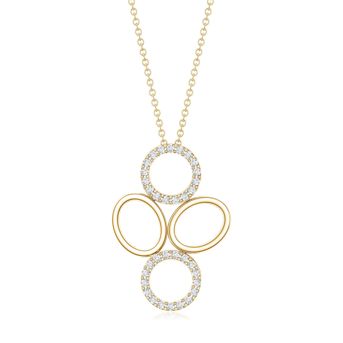 Certified Diamond Contemporary Necklace For Her