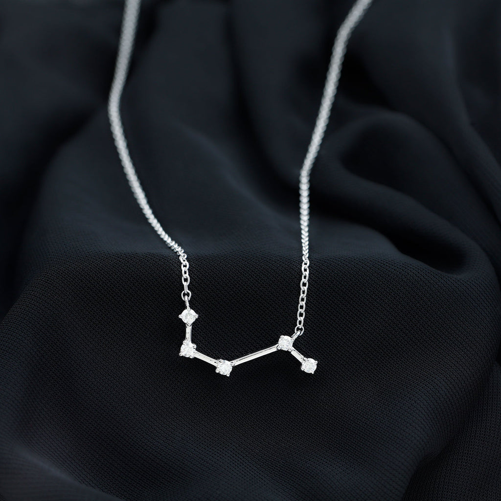 Moissanite Aries Constellation Necklace for Women
