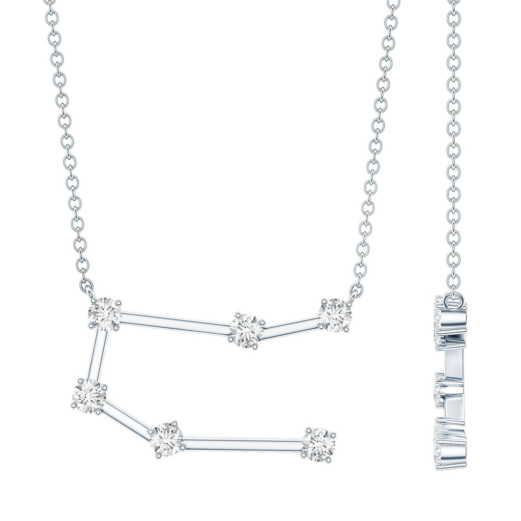 Certified Moissanite Gemini Constellation Necklace