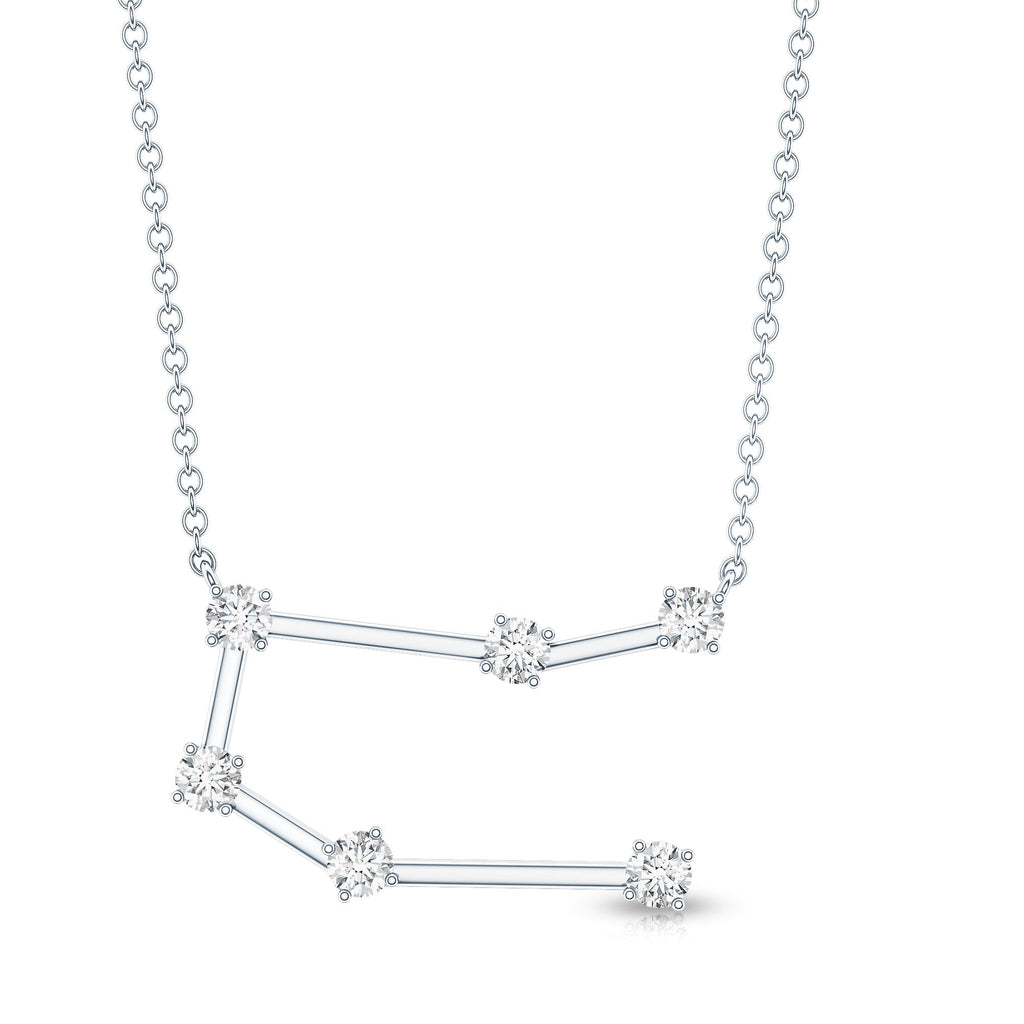 Certified Moissanite Gemini Constellation Necklace