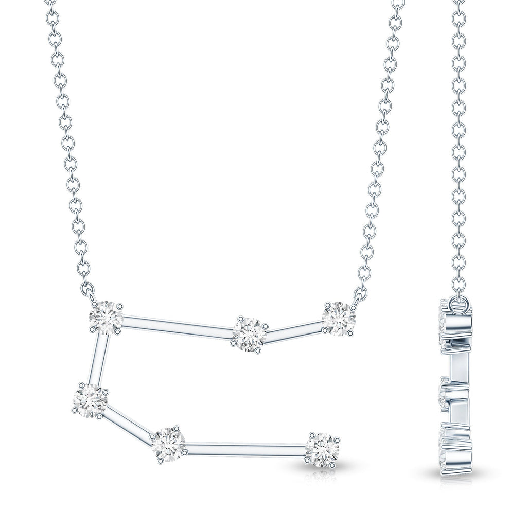 Certified Moissanite Gemini Constellation Necklace