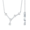 Natural Diamond Zodiac Cancer Constellation Necklace for Women