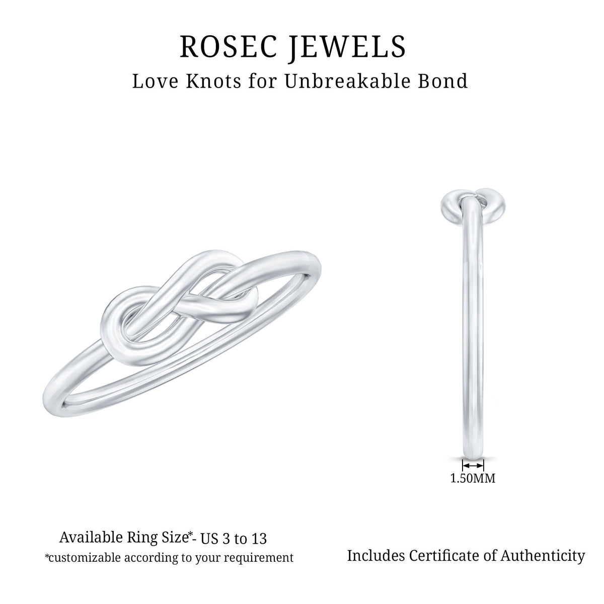 Infinity Knot Promise Ring for Women
