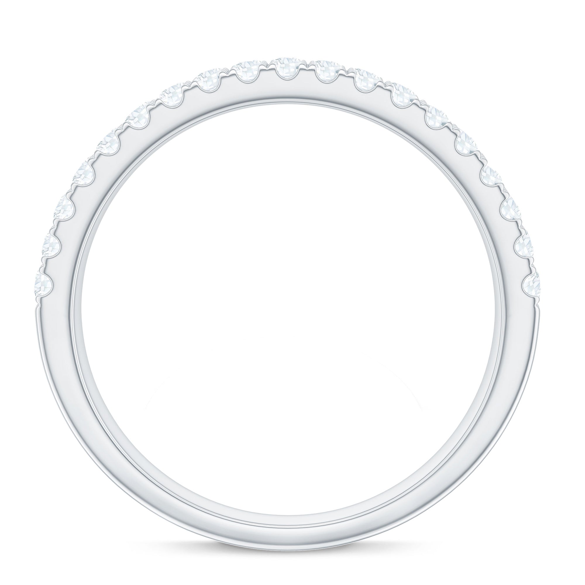Natural Diamond Wide Half Eternity Band Ring