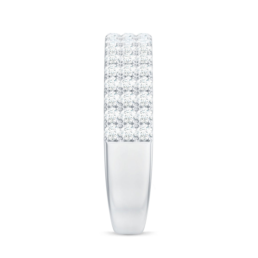 Natural Diamond Wide Half Eternity Band Ring
