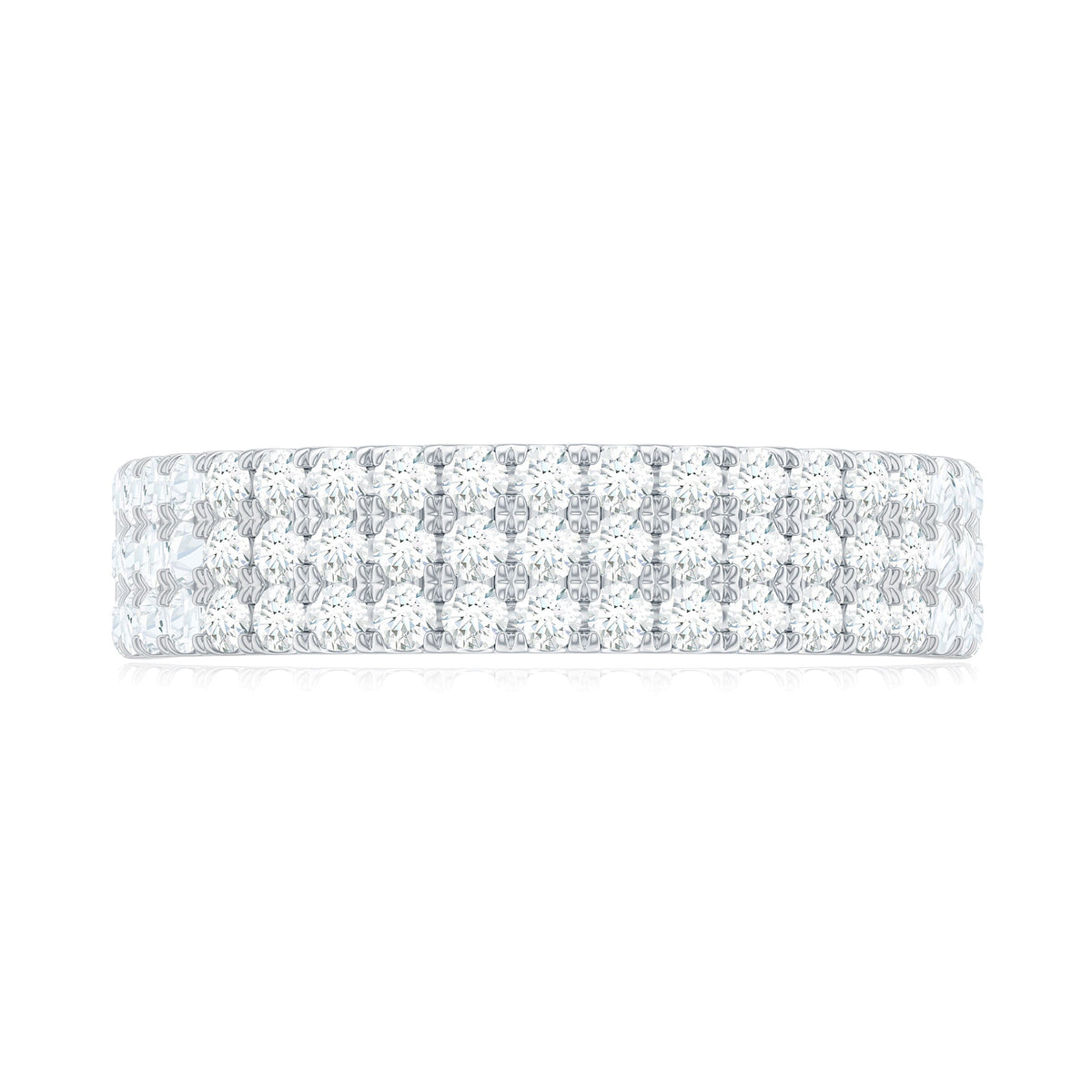 Natural Diamond Wide Half Eternity Band Ring