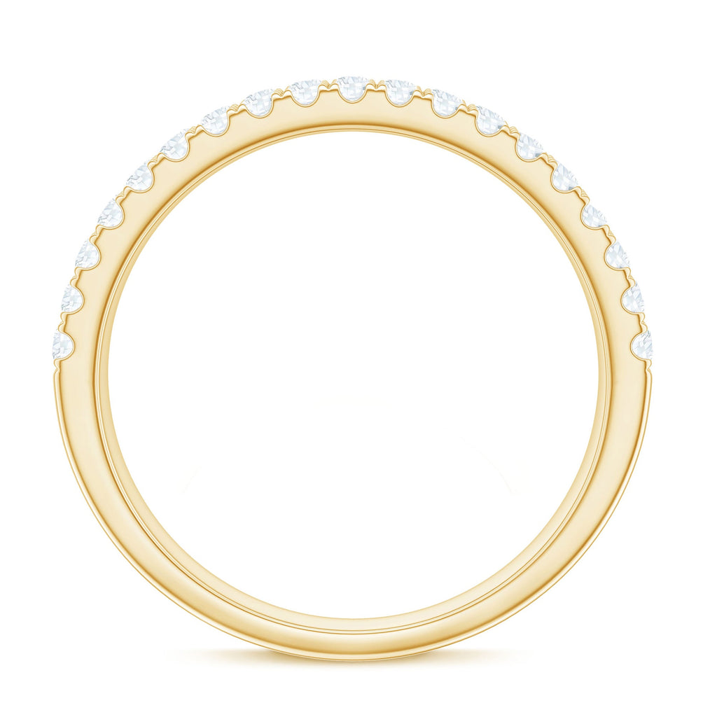 Natural Diamond Wide Half Eternity Band Ring