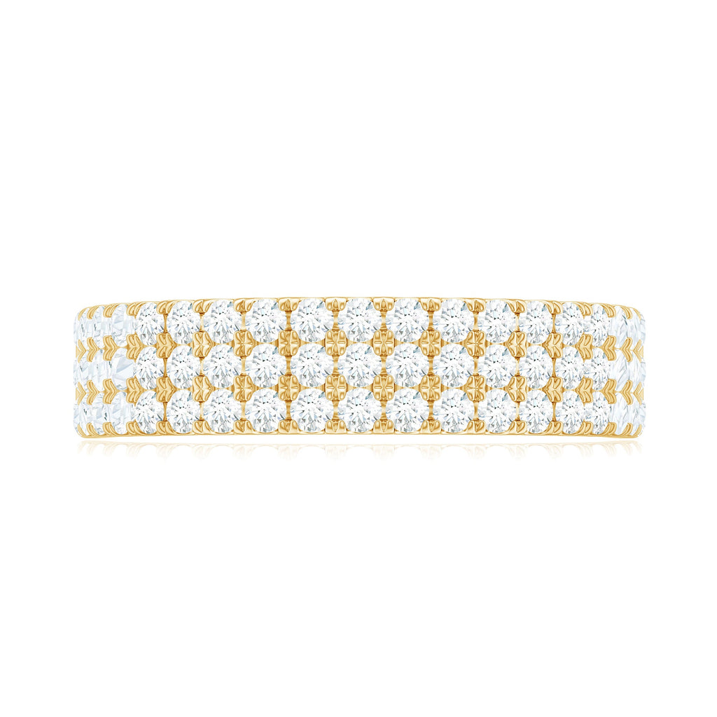 Natural Diamond Wide Half Eternity Band Ring