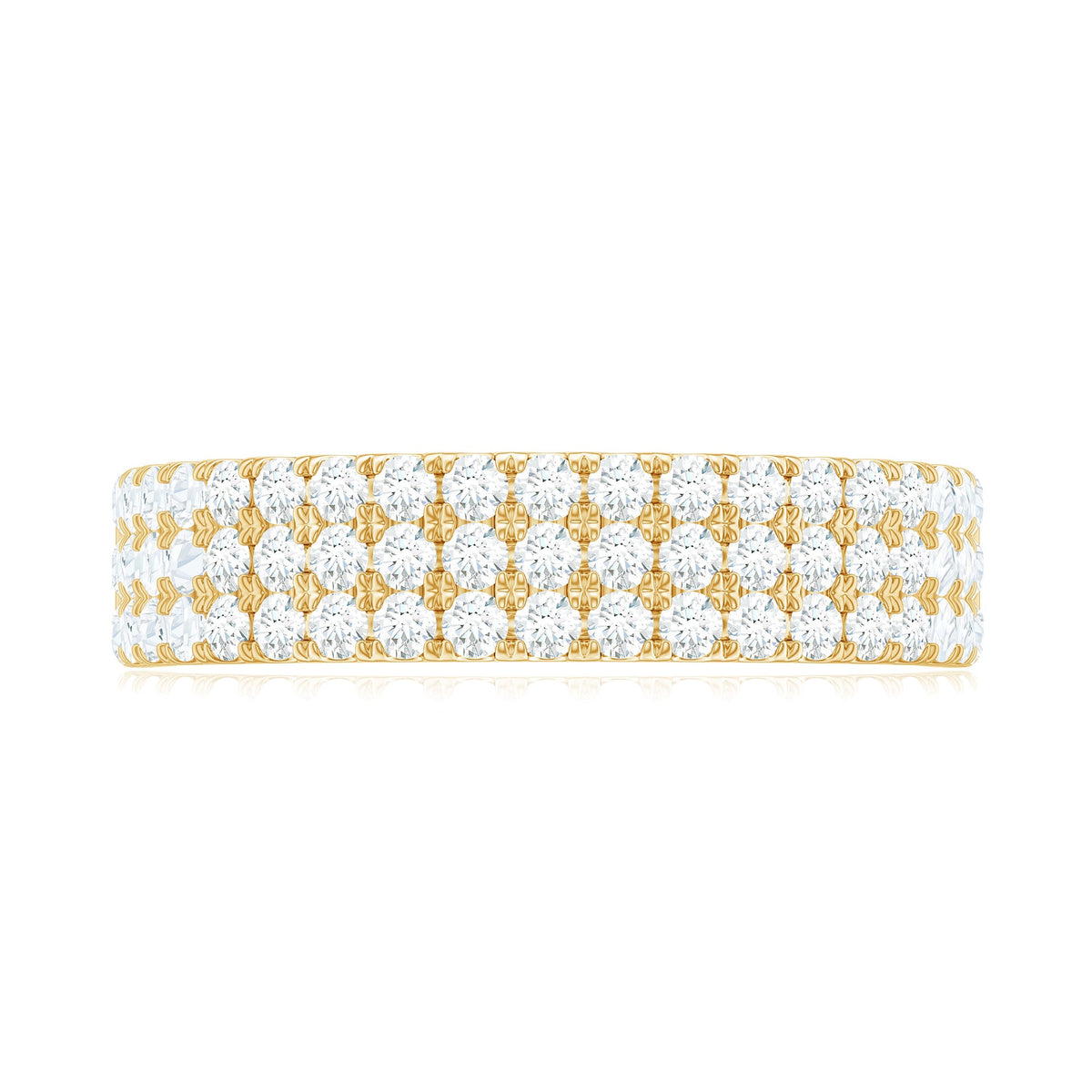Natural Diamond Wide Half Eternity Band Ring