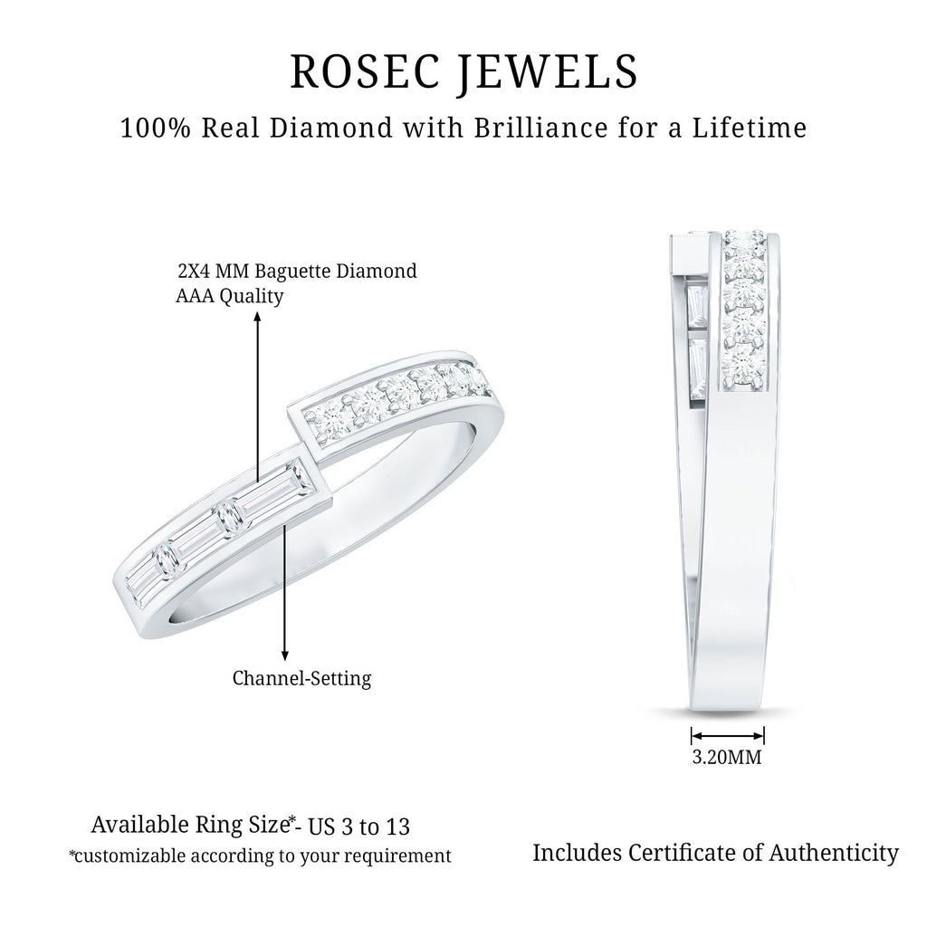 Natural Diamond Anniversary Band Ring with Certificate