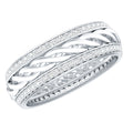 Round Lab Grown Diamond Twisted Rope Band Ring