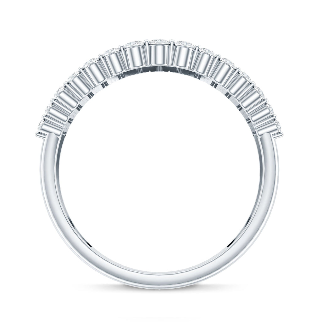 Lab Grown Diamond Statement Wedding Band for Women