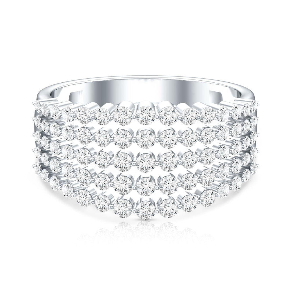 Lab Grown Diamond Statement Wedding Band for Women